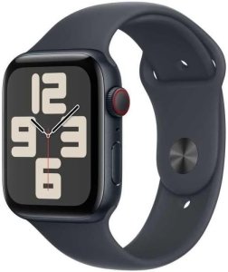 Apple Watch SE 2 (2024) [GPS + Cellular, inkl. Sportarmband M/L mitternacht] 44mm Aluminiumgehäuse mitternacht – Refurbished – Produktansicht