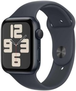 Apple Watch SE 2 (2024er Modell) [GPS, inkl. Sportarmband M/L mitternacht] 44mm Aluminiumgehäuse mitternacht – Refurbished – Produktansicht