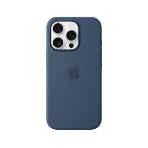 Apple Silikon Case mit MagSafe [für iPhone 16 Pro] denim – Refurbished – Produktansicht