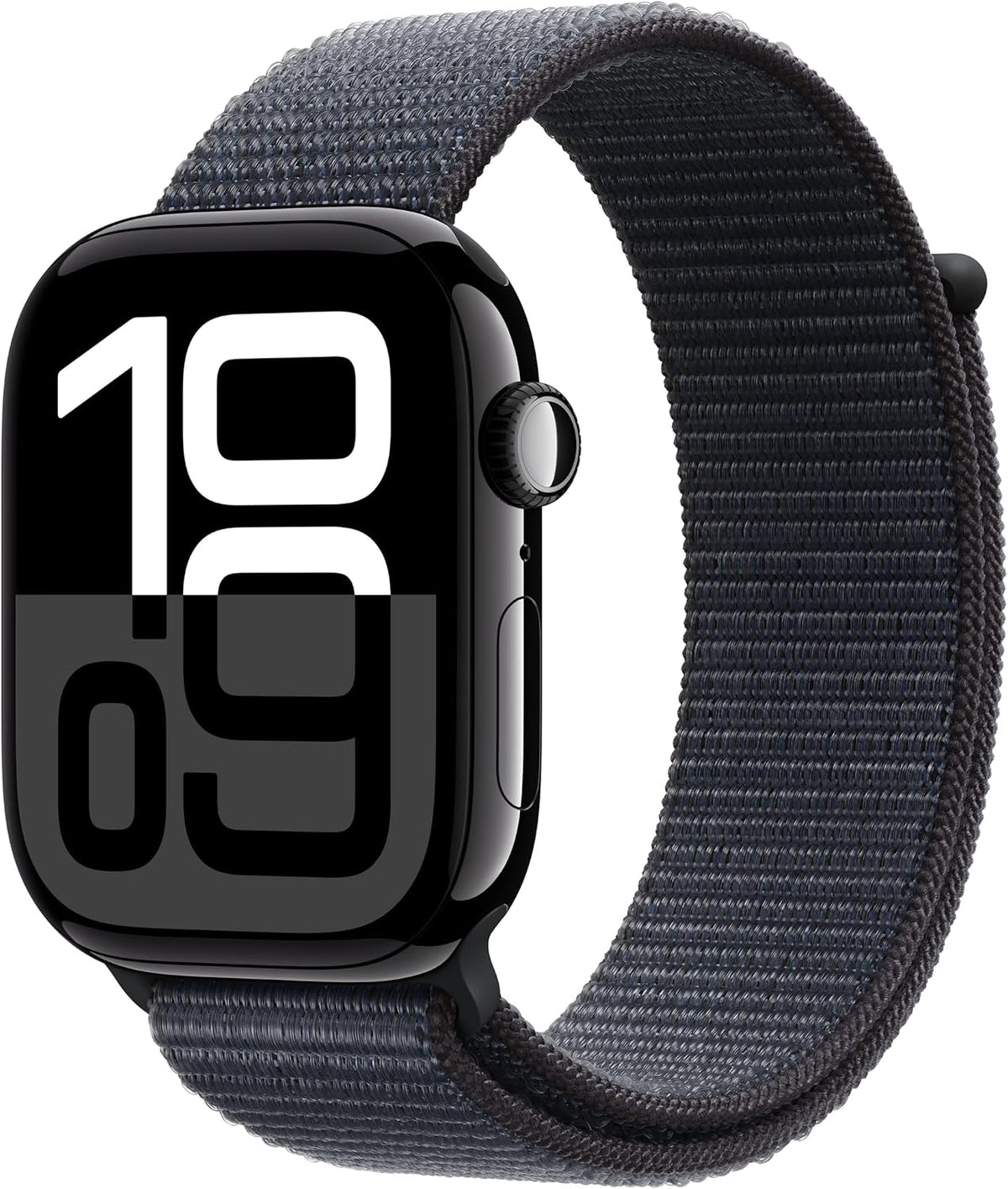Apple Watch Series 10 [GPS, inkl. Sport Loop tinte] 46mm Aluminiumgehäuse diamantschwarz – Refurbished – Produktansicht