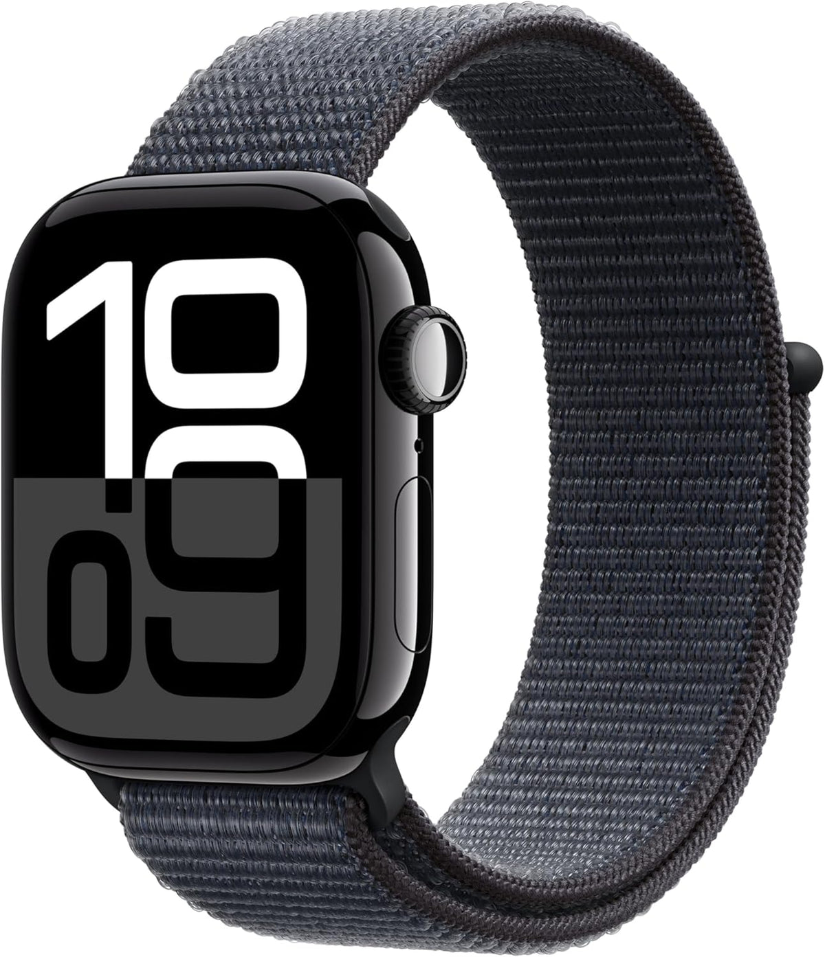 Apple Watch Series 10 [GPS, inkl. Sport Loop tinte] 42mm Aluminiumgehäuse diamantschwarz – Refurbished – Produktansicht