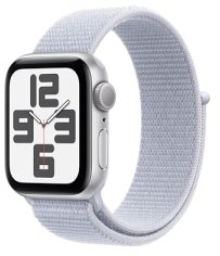 Apple Watch SE 2 (2022) [GPS, inkl. Sport Loop blaue wolke] 40mm Aluminiumgehäuse silber – Refurbished – Produktansicht
