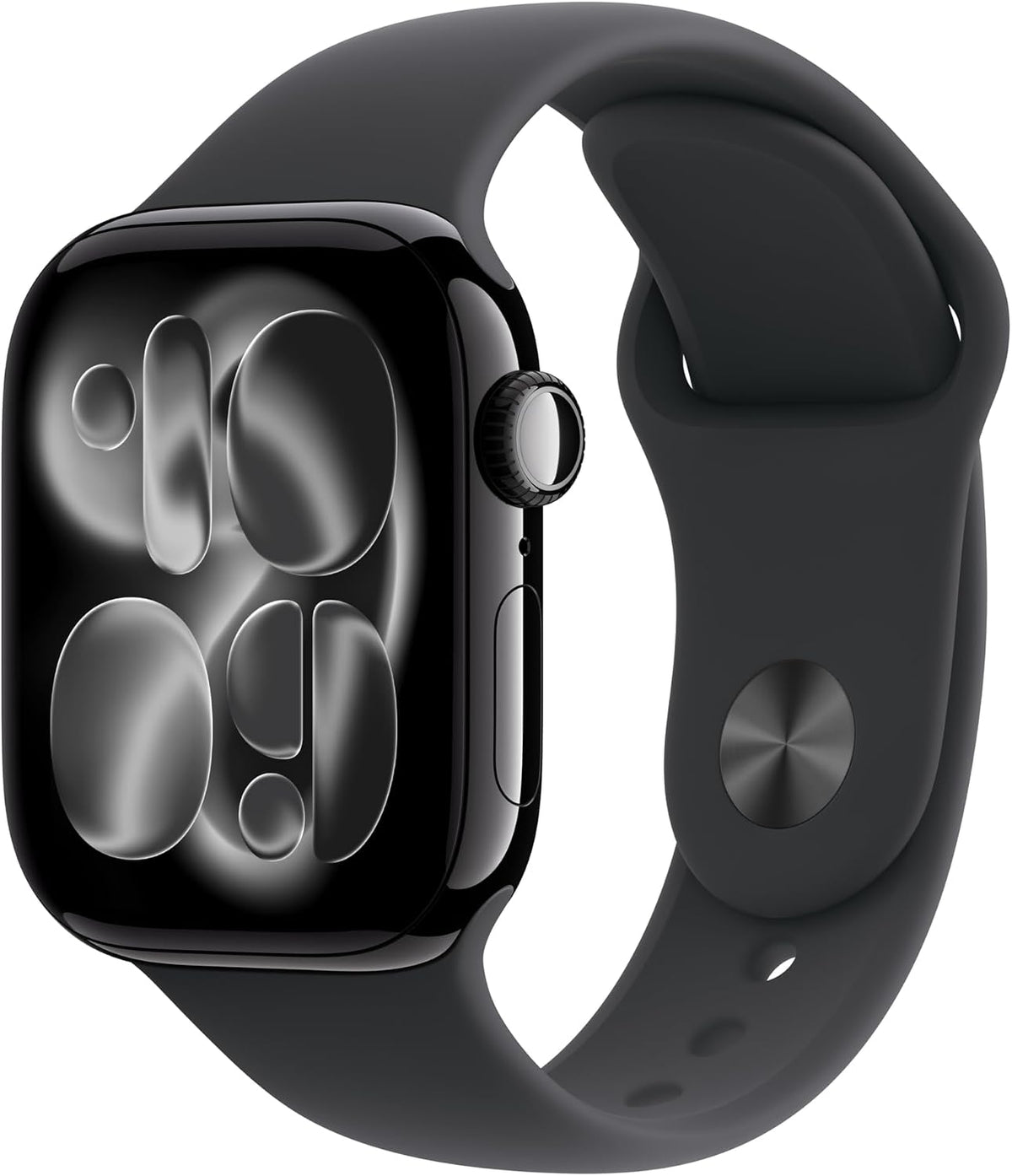 Apple Watch Series 11 [GPS + Cellular, inkl. Sportarmband S/M schwarz] 42mm Aluminiumgehäuse diamantschwarz – Refurbished – Produktansicht