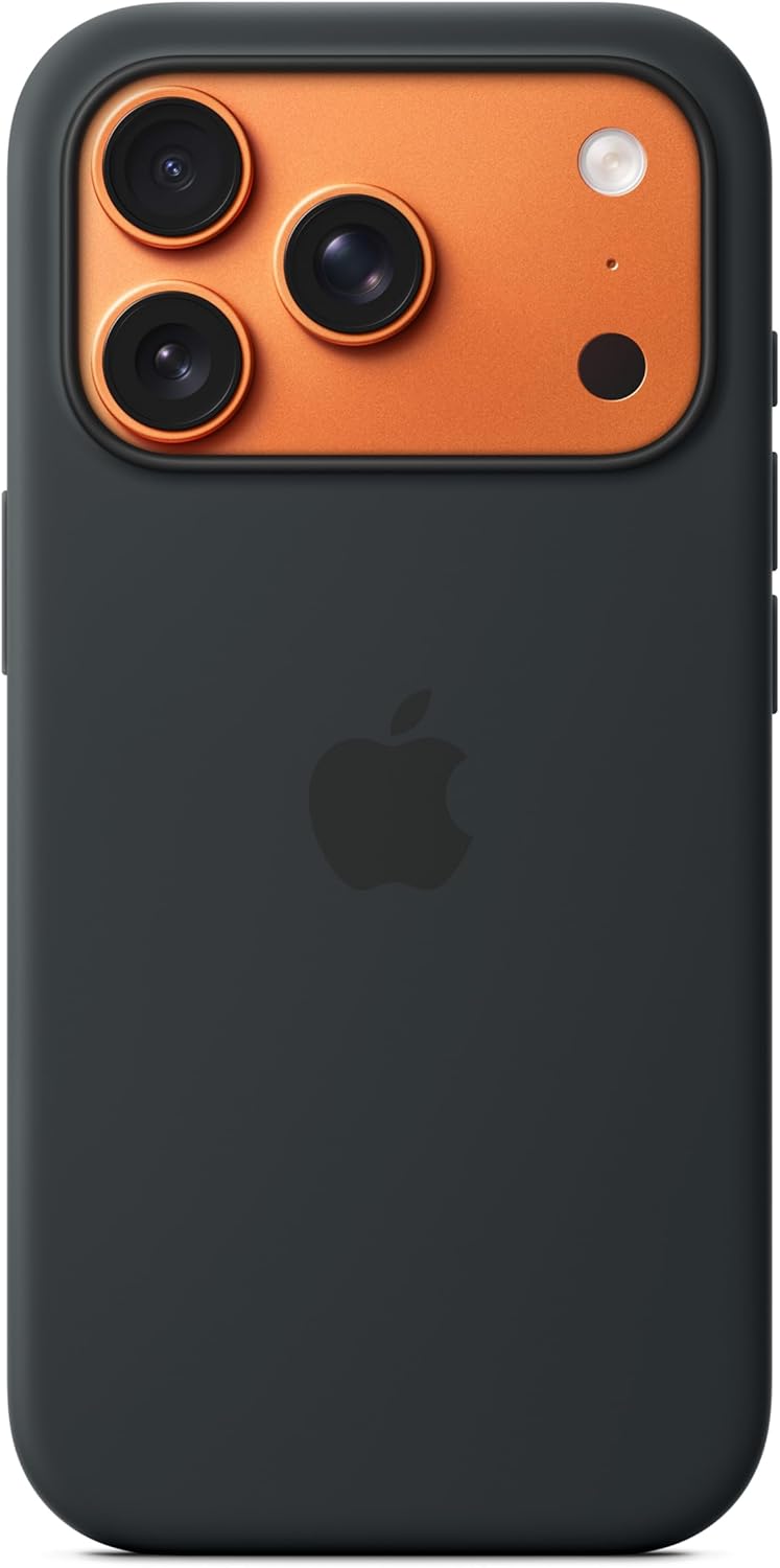 Apple iPhone 17 Pro Silikon Case mit MagSafe schwarz – Produktansicht