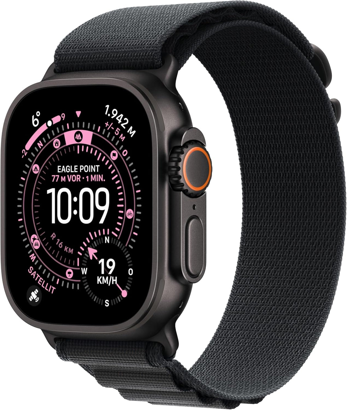 Apple Watch Ultra 3 [GPS + Cellular, inkl. Alpine Loop M schwarz] 49mm Titangehäuse schwarz – Refurbished – Produktansicht