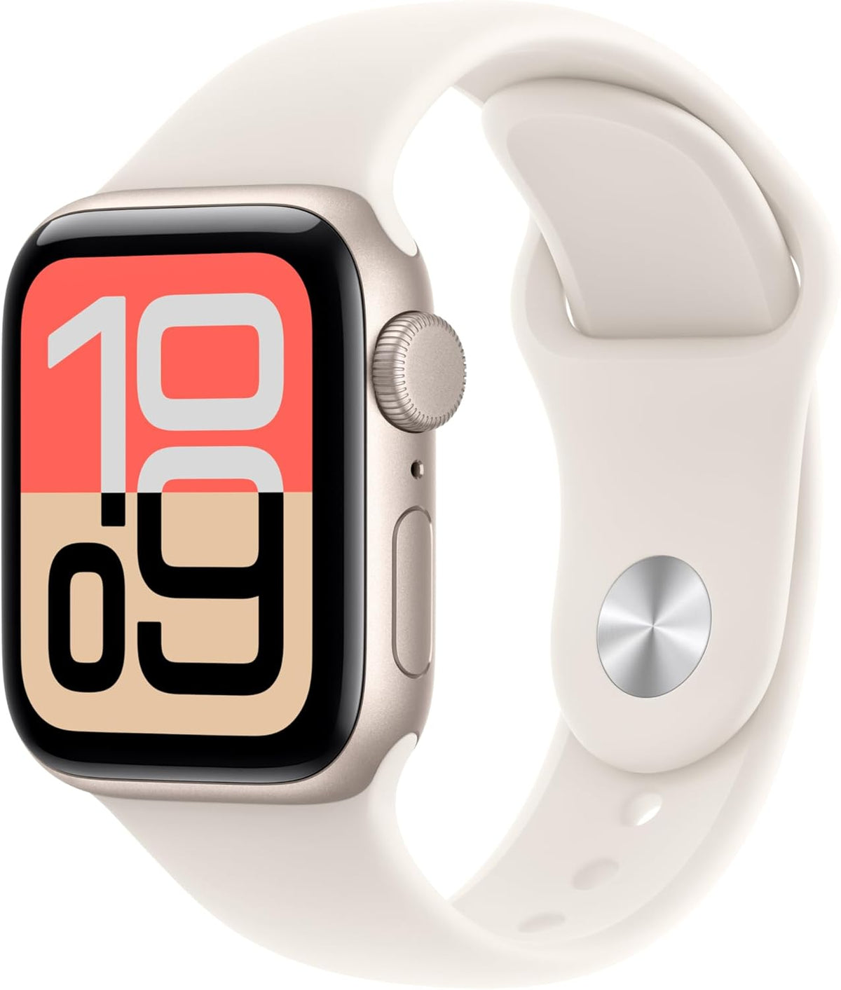 Apple Watch SE 3 (2025) [GPS, inkl. Sportarmband S/M polarstern] 40mm Aluminiumgehäuse polarstern – Refurbished – Produktansicht